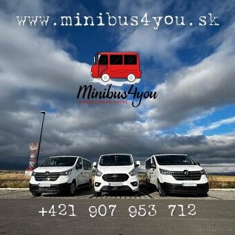 Prenájom minibusov, mikrobusov 9 miestnych dodávok