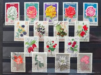 Známky kvety Rumunsko