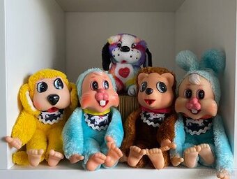 Moncici monchichi moncicak skaredko plysovy psik retro