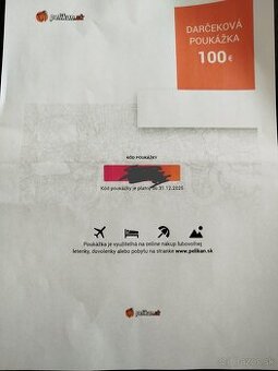 Predám zľavový kupón v hodnote 100€ na pelikan.sk