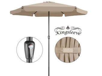 Záhradný slnečník Maui 330 cm taupe