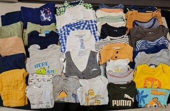 Veľký balík oblečenia (body+tepláky, mikiny, košele) veľ.68