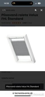 Plisova roleta Velux FHL M08 1577