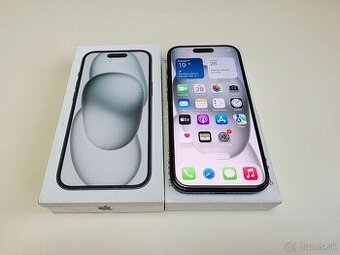 APPLE IPHONE 15 128GB BLACK,ZDRAVIE BATERKY 100%