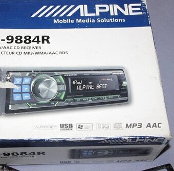 autorádio Apline  CDE-9884R  RDS MP3/WMA/AAC s CD prijimač