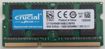8GB DDR3L 1600Mhz SODIM