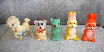 Sada retro gumenych hraciek zo socializmu