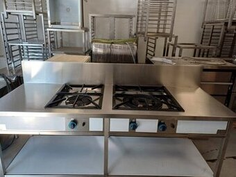 Plynový sporák XXL s paellovými hořáky 10,4kW/27kW