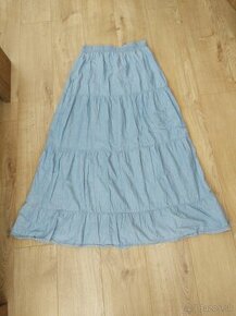 Modrá maxi sukňa