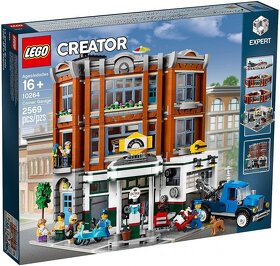 Lego modulary Garage, Diner, Assembly, Bookshop, Police