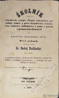 ŠKOLNÍK - ANDREJ RADLINSKÝ 1871