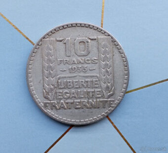 Mince - PREDÁM 10 Francs 1933