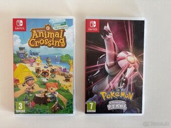 Hry na switch - Animal crossing, pokemon shining pearl