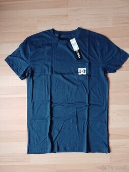 Modré značkové tričko zn. DC v. S (+tielko nové atričko zad