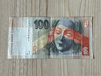 Slovenské bankovky 100 SK rok 2004 séria U
