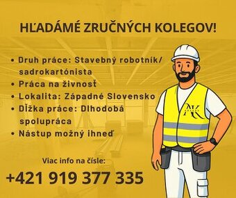 Hľadáme sadrokartónistov