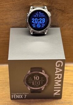 Garmin Fenix 7 – výborný stav, ochr. sklíčko, dlhá výdrž bat