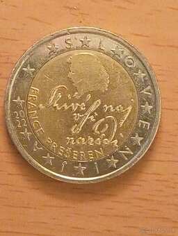 2 Eurova Pamätná Minca Slovinska 2022 zriedkavá