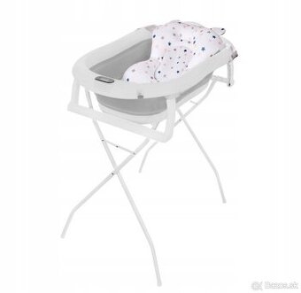 Skladacia vanička so stojanom, teplomerom a vankúšom