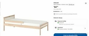 Detská IKEA posteľ SNIGLAR
