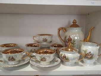 PORCELÁNOVÁ SOUPRAVA silně zlaceno