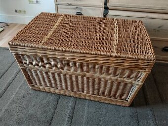 Obrovský prútený kôš / prútený box s vekom