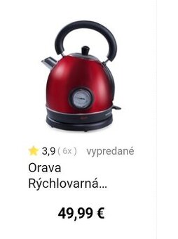 Rýchlovarná kanvica Orava