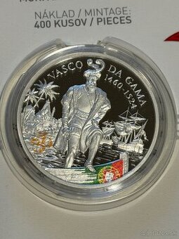 Strieborná investičná minca Vasco da Gama