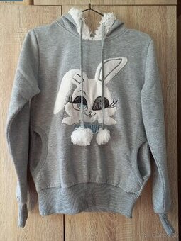 Sivá zateplená mikina