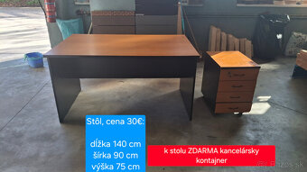 Kacelarsky stôl a kancelárska skrinka