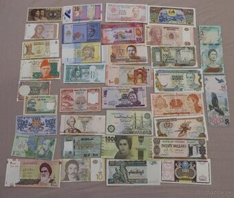 Unc bankovky 35 kusov/35 krajín
