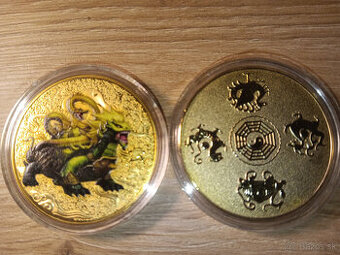 pozlatene DINOSAURI pamatne mince