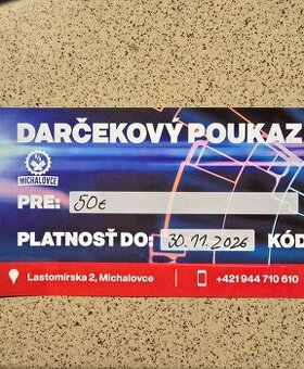 Laser Game / Michalovce / Darčekový poukaz - 50 €