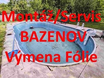 Montáž bazéna, výmena fólie