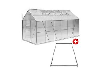 Záhradný skleník - 380x190x195cm - plocha 7,22 m²