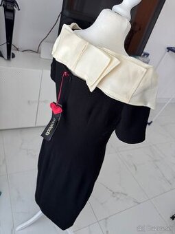 Moskada saty vestido cuello talianske luxusne saty