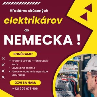 Elektrikár - práca v Nemecku a EU