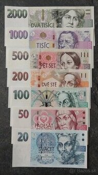 Sada bankoviek ČR, stav N (UNC)