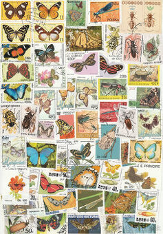 Známky Motýle a chrobáky