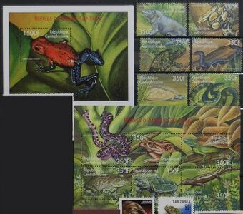 Poštové známky - Obojživelníky 31 - neopečiatkované