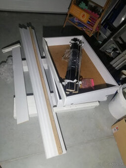 Detská posteľ so zábranou, biela, 90x180