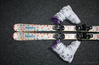 divcenské lyže Tecno sweety 120 cm , lyžiarky salomon