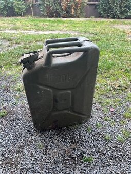 kovový kanister 20 litrovy, vojenský typ rok 1985