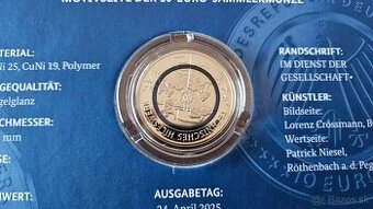 10 Euro Nemecko 2025 "A" - Technická pomoc (PROOF)