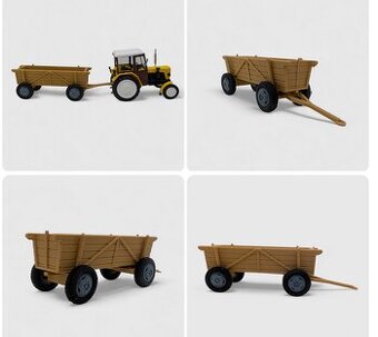 Vlečka  sivá  3D 1:43