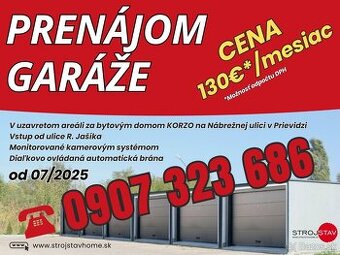 Prenájom garáže