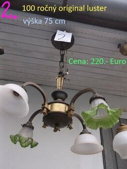 Lustre a lampy starožitné 100 - 150 ročné