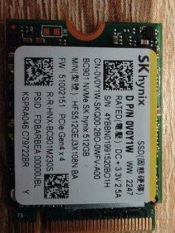 SSD 512GB M.2 PCIe NVMe 2247