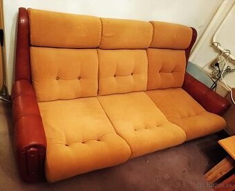 Elegantná SEDAČKA koženkovo textilná + kreslá