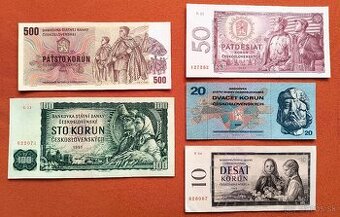 ZOSTAVA STARÝCH ČESKOSLOVENSKÝCH_BANKOVIEK LUXUSNÝ STAV